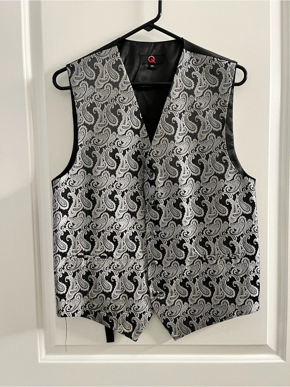 Silver floral vest